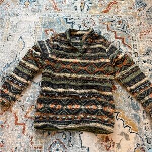 Men’s Fuzzy Quarter Button Jacket, size XL